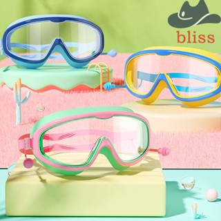 Bliss แว่นตาว่ายน้ํา กรอบใหญ่ ป้องกันหมอก แบบนิ่ม พร้อมที่อุดหู สําหรับดําน้ํา