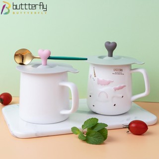 Buttterfly ฝาปิดแก้วน้ํา ซิลิโคน กันรั่ว กันฝุ่น น่ารัก สากล อุปกรณ์เสริม