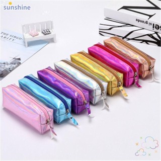 Ssunshine กระเป๋าดินสอ PVC กันน้ํา 6 สี 2 ชิ้น