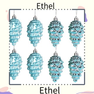 Ethel1 จี้พลาสติก เนื้อแมตต์ ขนาด 9 ซม. ทนทาน สําหรับแขวนตกแต่งคริสต์มาส ปาร์ตี้ บ้าน 8 ชิ้น