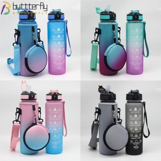 Buttterfly กระเป๋าเก็บขวดน้ํา 1000 มล. แบบพกพา ปรับสายได้ พร้อมกระเป๋าหูฟัง