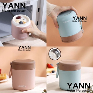 Yann1 กล่องอาหาร มีฉนวนกันความร้อน กันรั่วซึม พับได้ แบบพกพา สีฟ้า สําหรับเด็ก และผู้ใหญ่