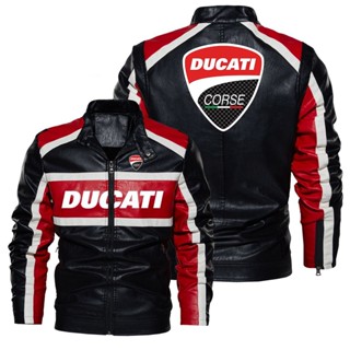 DUCATI LOGO jacket windproof leather jacket Monster696 821 797 659 Panigale V4 XDiavel S Diavel1260 StreetFighter 848 1098 Scrambler800 motorcycle riding long-sleeved thin rainproof jacket