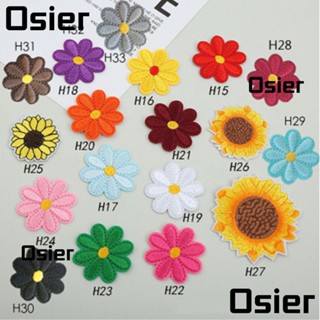 Osier1 แผ่นแพทช์ ปักลายดอกไม้ ดอกเดซี่ 10 สี สําหรับเย็บปักถักร้อย 40 ชิ้น