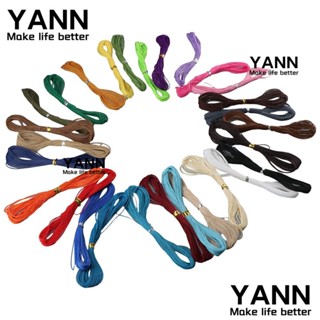 Yann1 สายโพลีเอสเตอร์เคลือบแว็กซ์ 1 มม. 28 สี 262 หลา สําหรับทําเครื่องประดับ DIY 28 ชิ้น