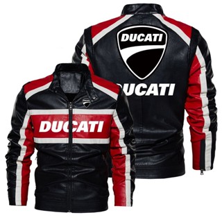 DUCATI LOGO jacket windproof leather jacket 1199 1299 899 V2 Monster696 821 797 659 Panigale V4 XDiavel S Diavel1260 StreetFighter 848 1098 motorcycle racing long-sleeved thin section rainproof jacket