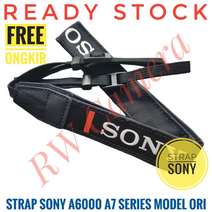 Sony A6000 A7 A7ii A7iii สายคล้องกล้อง A6300 A6400 รุ่นเดิมสายคล้องคอยาวเย็บปักถักร้อย A6000 A5000