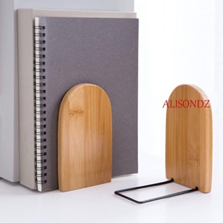 Alisondz ที่ตั้งหนังสือไม้ อเนกประสงค์ สร้างสรรค์ สําหรับนักเรียน โรงเรียน เครื่องเขียน ที่เก็บของ ตั้งโต๊ะ ที่วางหนังสือ
