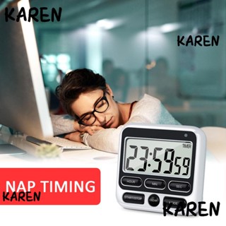 Karen นาฬิกาจับเวลา หน้าจอดิจิตอล ขนาดใหญ่ สําหรับห้องครัว