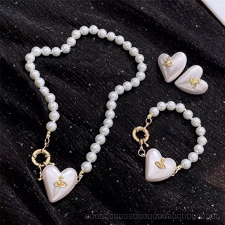 0820-YWTS Honey Niche Saturn Love Pearl Necklace Female 2022 New Internet Celebrity XINGX Clavicle Chain GMVE