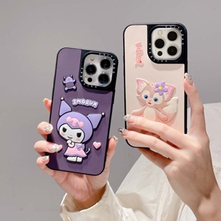 เคสโทรศัพท์มือถือแบบนิ่ม กันกระแทก ลายหมีสตรอเบอร์รี่ คุโรมิน่ารัก 3D หรูหรา สําหรับ iPhone 11 14PROMAX 12PROMAX 13PROMAX 11PRO 14PLUS