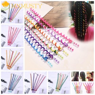 Mxmusty ยางรัดผมถักเปีย หลากสี 6 ชิ้น ต่อชุด DIY