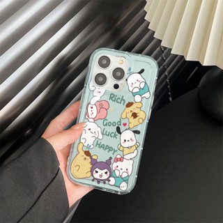 SANRIO Yiki|เคสโทรศัพท์มือถือแบบนิ่ม TPU ลายการ์ตูนครอบครัวซานริโอ้น่ารัก สําหรับ OPPO A17 A17K A16 A16K A15 A7 A5S A5 A3S A8 A31 2020 A52 A92 A5 A9 2020 A1K R17