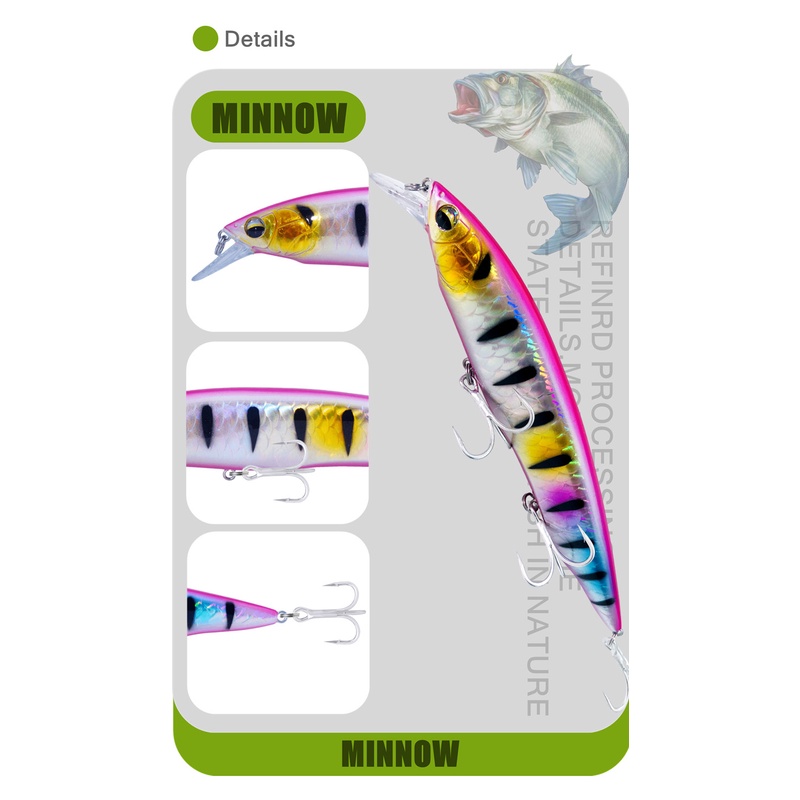 Greenspider 2023 ใหม่ เหยื่อตกปลาทะเล 160 มม. 30 กรัม 0.3-2.5 ม. - รูปที่ 6