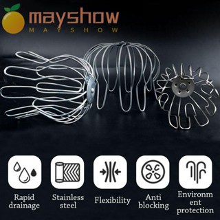 Mayshow หลังคาท่อระบายน้ําชั้นกลางแจ้งสแตนเลสป้องกันการปิดกั้นตาข่ายกรองรางน้ํายาม