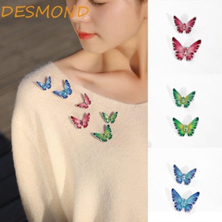 Desmond เข็มกลัดอะคริลิค รูปผีเสื้อ แมลง น่ารัก สวยหรู สําหรับเด็กผู้หญิง