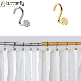 Buttterfly ตะขอสเตนเลส 2 สี ใช้ซ้ําได้ สําหรับแขวนผ้าม่านอาบน้ํา 16 ชิ้น