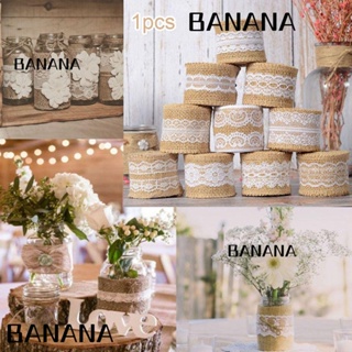 Banana1 ผ้ากระสอบปอ 2 เมตร สไตล์วินเทจ สําหรับตกแต่งงานแต่งงาน DIY