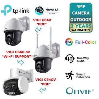 COINSคืน15%⚡FB9JMZV6⚡ TP-LINK VIGI C540 / C540-W 4MP OUTDOOR FULL-COLOR WI-FI PAN TILT NETWORK CAMERA ประกัน 3 ปี