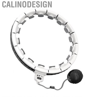 Calinodesign Sports Hoop  Smart Button Cell Powered Timing System Waist Training White 16 Knots for  Adults