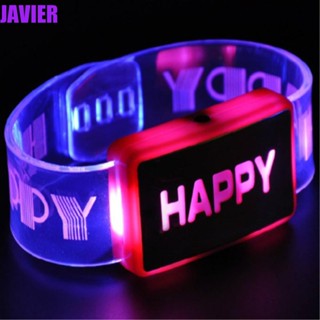 Javier สายรัดข้อมือ มีไฟแฟลช Led เรืองแสง ของเล่นสําหรับเด็ก ปาร์ตี้ เทศกาล
