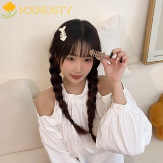 Mxmusty กิ๊บติดผม พลาสติก รูปกระดูกปลา สัตว์น่ารัก Y2k เครื่องประดับผม