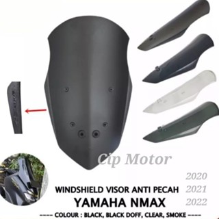 ที่บังลมกระจกหน้ารถยนต์ แบบใส ป้องกันไวรัส สีดํา สําหรับ Nmax 2020 2021 2022 V2