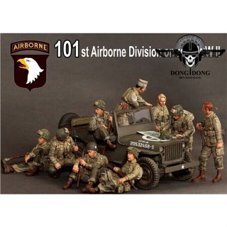 โมเดลทหารเรซิน 1: 35 US Army 101 Airborne Master &lt; 9 People &gt; World War II US Army Serial Number 3