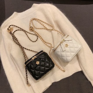 2022 new secret garden camellia diamond chain box bag girl summer mini one-shoulder shoulder bag