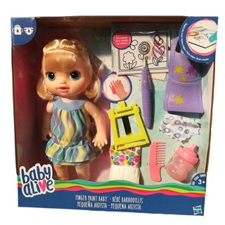 Hasbro Baby alive ของเล่นเด็ก ตุ๊กตาเพ้นท์นิ้วมือ สีสันสดใส C0960