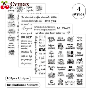 Cvmax สติกเกอร์ PET ใส สีดํา สไตล์วินเทจ สําหรับตกแต่งสมุดภาพ DIY 24 แผ่น