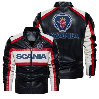 SCANIA LOGO Jacket Windproof Leather Truck Driving Long Sleeve Thin Rainproof Jacket