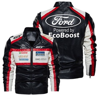 Le Mans rally FORD LOGO custom jacket windproof leather jacket Fiesta FOCUS racing long-sleeved thin rainproof jacket