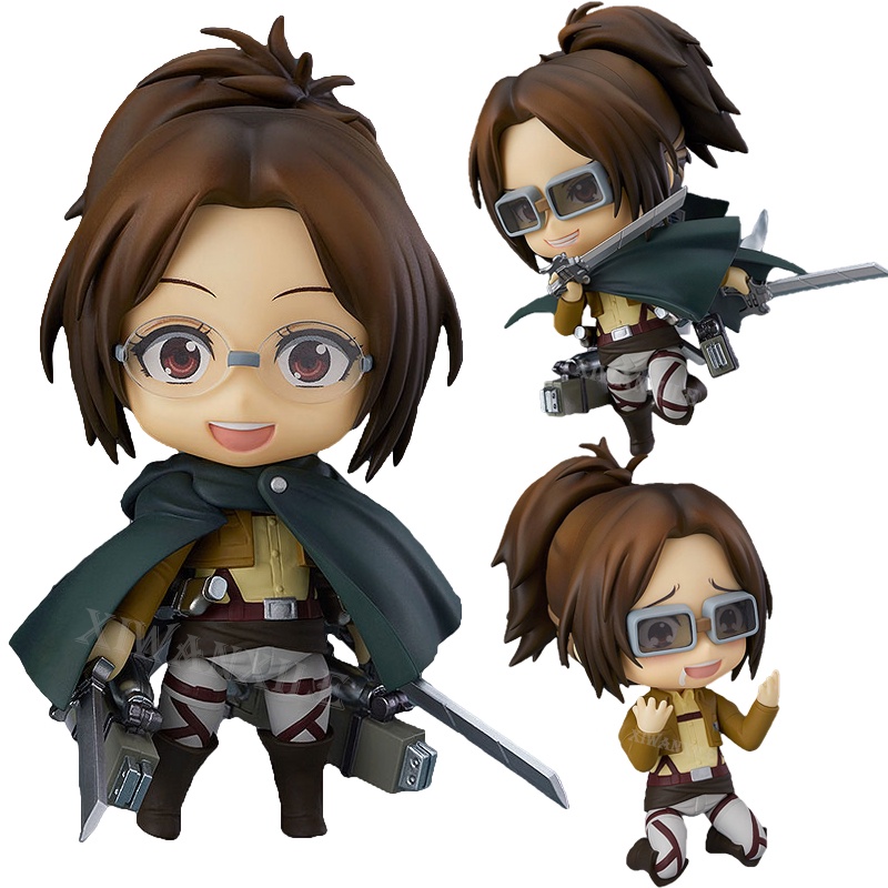 #1123 Hanji Attack on Titan Anime Figure Hange Zoe Shingeki no Kyojin Action Figure #775 Erwin Smith
