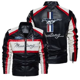 FORD MUSTANG LOGO jacket windproof leather racing long-sleeved thin section rainproof jacket