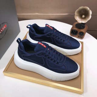 รองเท้ากีฬา Prada พื้นหนา ป้องกันการกระแทก แบบดั้งเดิม สําหรับผู้ชาย