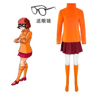 ชุดคอสเพลย์ ตัวละคร Scooby-Doo Velma สําหรับปาร์ตี้ฮาโลวีน