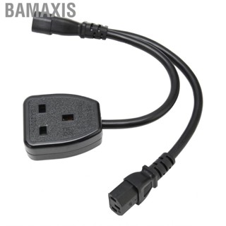 Bamaxis IEC320 C13 UK Plug Female To C14 Male Cable Cord Tension Resistant Reinforced Design 1 in 2 Out Y Splitter