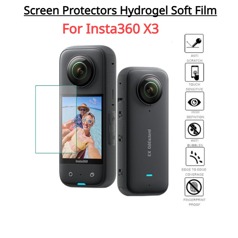 Insta360 ONE X3 Screen Protector ，ฟิล์มป้องกันหน้าจอ Insta360 X3 ฟิล์มป้องกันที่ยืดหยุ่นสำหรับหน้าจอ HD อุปกรณ์เสริมกล้องกีฬา Insta360 X3