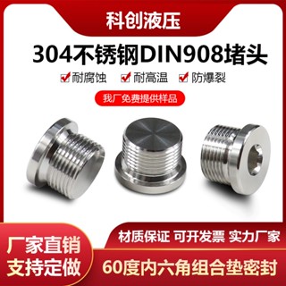 Zh304 ซ็อกเก็ตหกเหลี่ยม สเตนเลส DIN908 พร้อมขอบปลั๊กเกลียว แรงดันสูง กันระเบิด