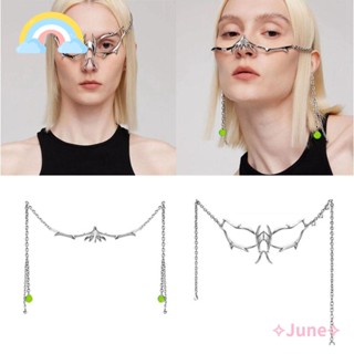 June Gothic เครื่องประดับแฟชั่นผู้ชาย และผู้หญิง แบบโลหะกลวง สไตล์พังก์