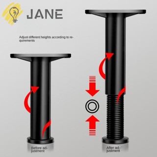 Jane ขารองโครงเตียง เพิ่มความสูง 5.9 นิ้ว ถึง 9.84 นิ้ว ปรับความสูงได้ พร้อมฐานกว้าง โลหะ สีดํา แบบเปลี่ยน 4 ชิ้น