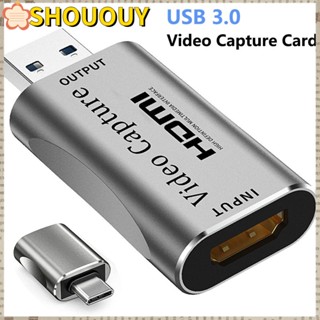 Shououy กล่องบันทึกเสียงวิดีโอเกม 4K 1080P OBS HDMI สําหรับเล่นเกม