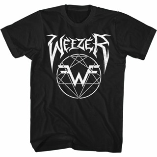 เสื้อยืด พิมพ์ลายโลโก้ Weezer Metal Weezer สีดํา สําหรับผู้ใหญ่