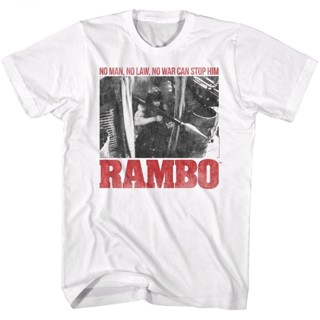 เสื้อยืด ลาย Rambo No One สีขาว สําหรับผู้ใหญ่