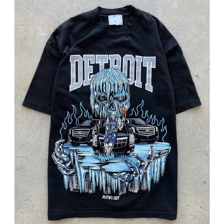 เสื้อยืด พิมพ์ลาย Warren Lotas x Detroit Motorcade | เสื้อ NBA เสื้อลูกสูบ สไตล์วินเทจ UNISEX