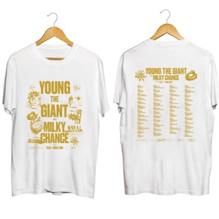 Young the Giant &amp; Milky Chance 2023 เสื้อเชิ้ตทัวร์ ยักษ์ใหญ่ ทัวร์เชิ้ต หนุ่มสาว ยักษ์ 2023