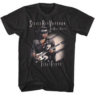 เสื้อยืด พิมพ์ลาย Stevie Ray Vaughan Texas Flood สําหรับผู้ชาย