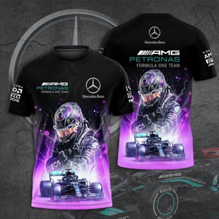 เสื้อยืด พิมพ์ลายโลโก้ Mercedes AMG 3D Mercedes AMG 3D สําหรับคนรักรถยนต์