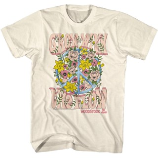 เสื้อยืด พิมพ์ลาย Woodstock Grow With The Flow สําหรับผู้ชาย